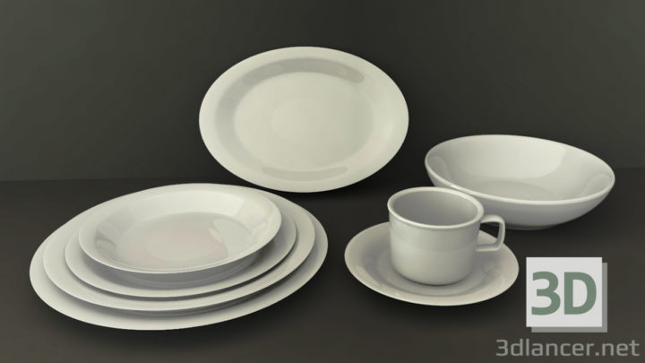 3D-Model 
Set of dishes