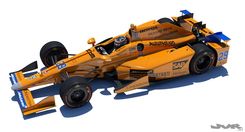 Indycar Alonso 2017 model 3D Model - 3DHunt.co