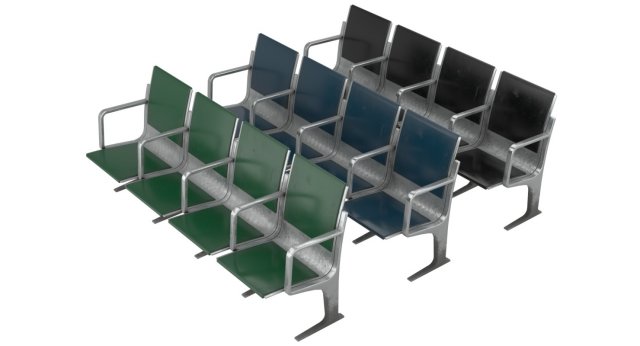 Waiting Chair 1 3D Model