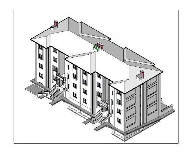 House Apartment Project Revit Model 3D Model