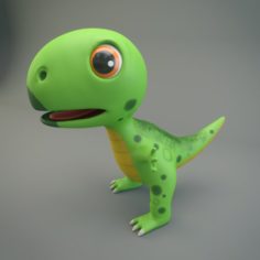 Cartoon Dinosaur 3D Model