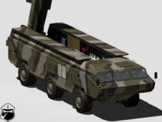 9K79-1 Tochka-U launcher SS-21 3D Model