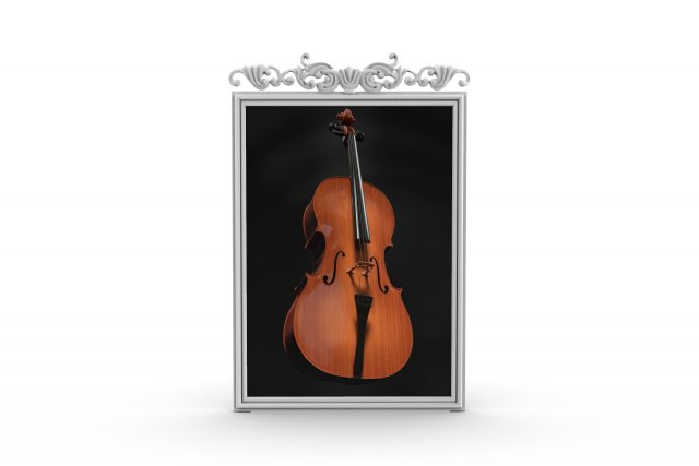 Art frame with ornament and texture 3D Model