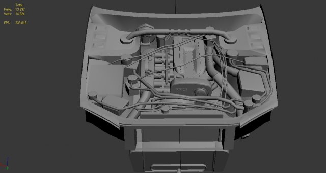 3D Engine for Nissan Skyline GT-R R34 3D Model