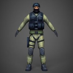Game Ready Military Commando 3D Model