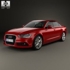 Audi A6 C7 with HQ interior 2012 3D Model