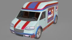 Sprinter AMG prototype with interior for game industry obj fbx max 3D Model