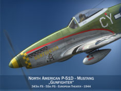 North American P-51D – Gunfighter 3D Model