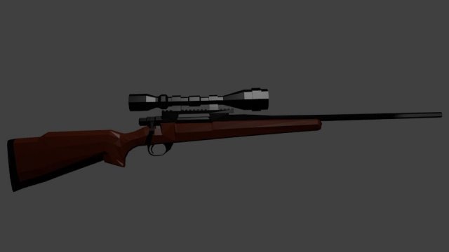 Low Poly Hunting Rifle – Free Free 3D Model