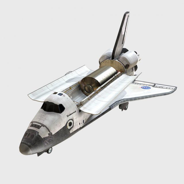 Low Poly PBR Shuttle Endeavour 3D Model