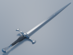 Medieval Long Sword 3D Model