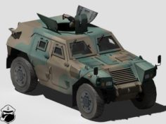 Komatsu LAV Armored scout car 3D Model
