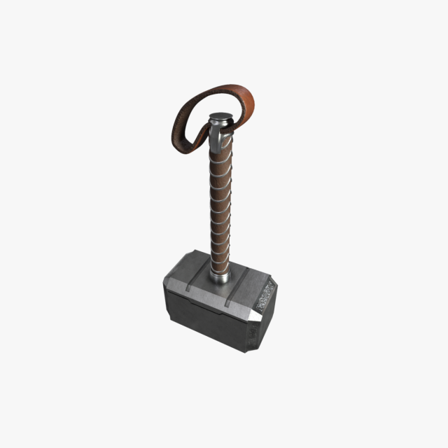 3D Thors Hammer Mjolnir model 3D Model