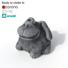 Statuette Dog 3D Model