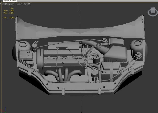 3D Engine for FORD FOCUS ZX3 3D Model