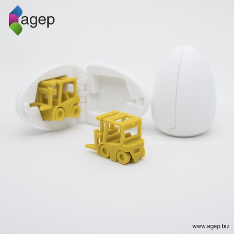 Surprise Egg #2 – Tiny Fork Lift 3D Print Model