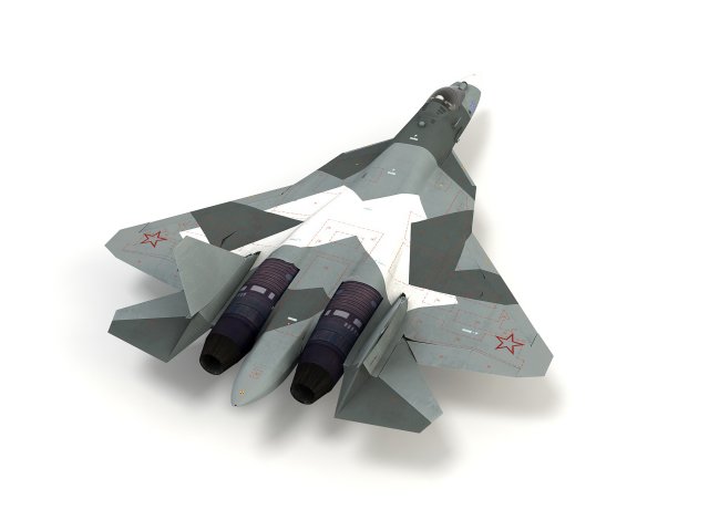 Sukhoi Su-57 Pak-Fa Splinter camo blackpanthers 3D Model