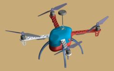Aerodynamic composite case for quadcopter DJI F450 3D Model
