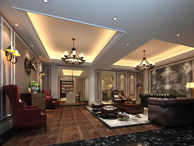 European-style living room design 17 3D Model
