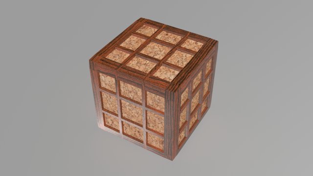 Wooden box obj fbx max 3D Model