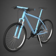 Realistic Blue Bicycle 3D Model