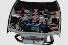 3D Engine for Toyota Supra 3D Model