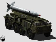 9K52 Luna-M missile launcher 3D Model