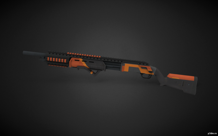 Mossberg 500 Custom 3D Model