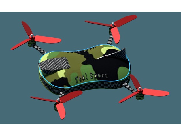 Teal-dron-cover 3D Print Model
