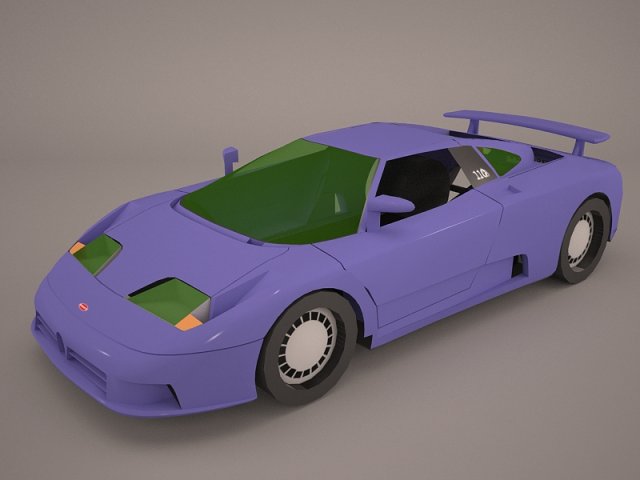 Bugatti EB110 SS 1992 model 3D Model