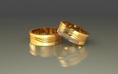Wedding rings 3D0203 3D Model