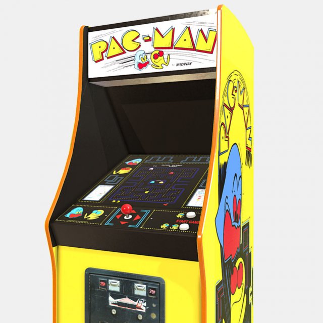 Low Poly PBR Pacman Cabinet 3D Model