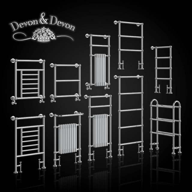 A set of heated towel rails Devon Devon 3D Model