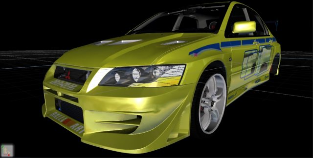 2Fast2Furious 2002 Mitsubishi Lancer Evolution VII 3D Model