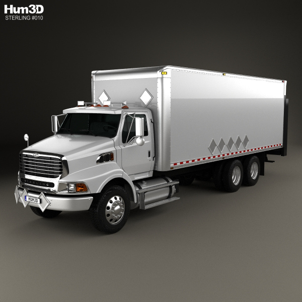 Sterling L9500 Box Truck 2009 3D Model