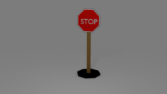 Stop Sign Free 3D Model
