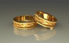 Wedding rings 3D 0217 3D Model