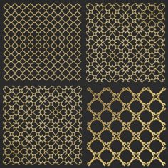 Collection of golden lattice 3D Model