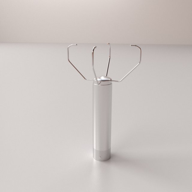 Ultrasonic Anemometer 2D 3D Model