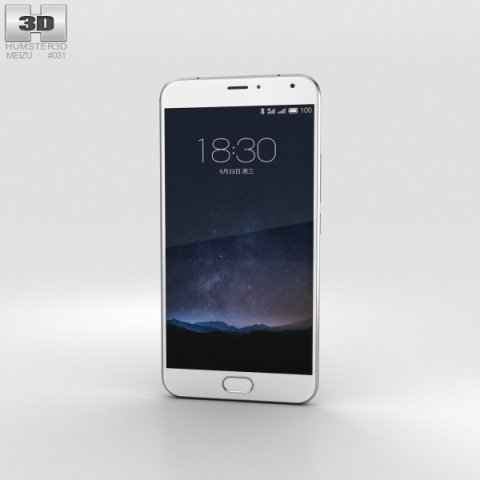 Meizu PRO 5 Silver-White 3D Model