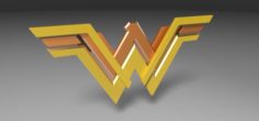 Wonder Woman logo 3D Model