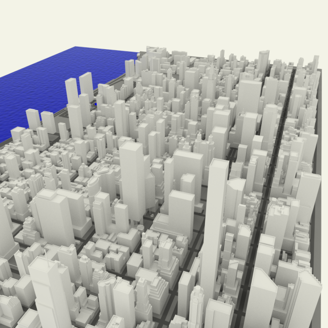 NYC Midtown Manhattan East 3D Model