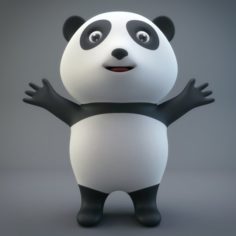 Cartoon Panda 3D Model