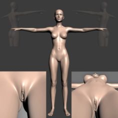 Naked girl 3D Model