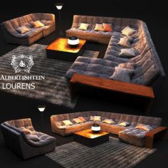 Elegant sofa AlbertShtein LOURENS 3D Model