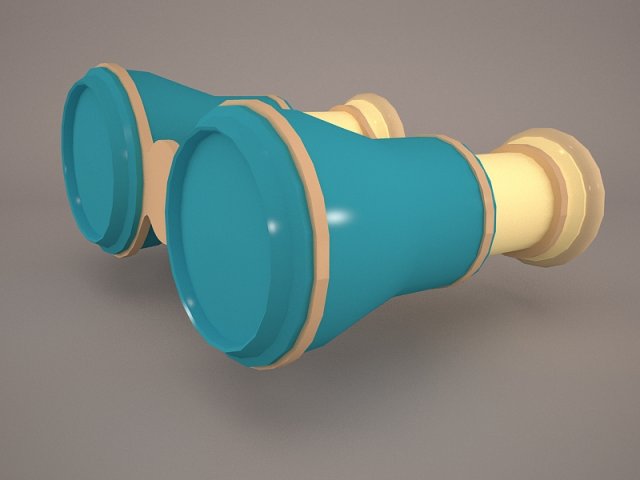 Toon Binoculars 3D Model