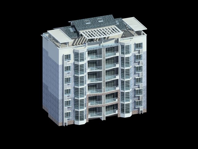 City Residential Garden villa office building design – 429 3D Model