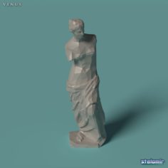 Polygonal Statue Venus printable Free 3D Model