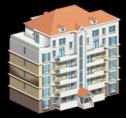 City Residential Garden villa office building design – 298 3D Model