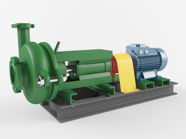 Pump centrifugal industrial 3D Model